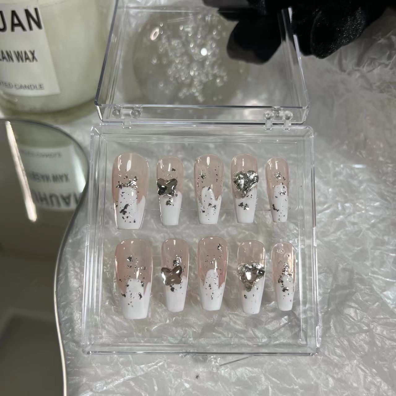 Designer: MaoMao.Handmade Nail Designs Press on Nails DIY Nail Art for woman girl