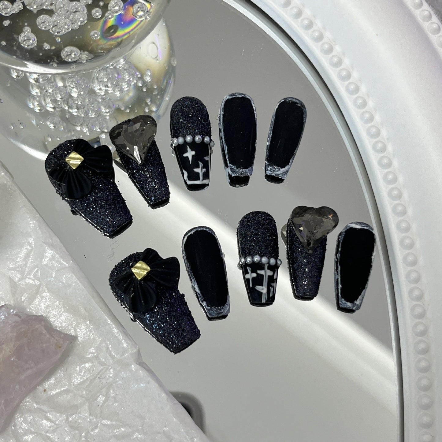 Designer: MaoMao.Handmade Nail Designs Press on Nails DIY Nail Art for woman girl