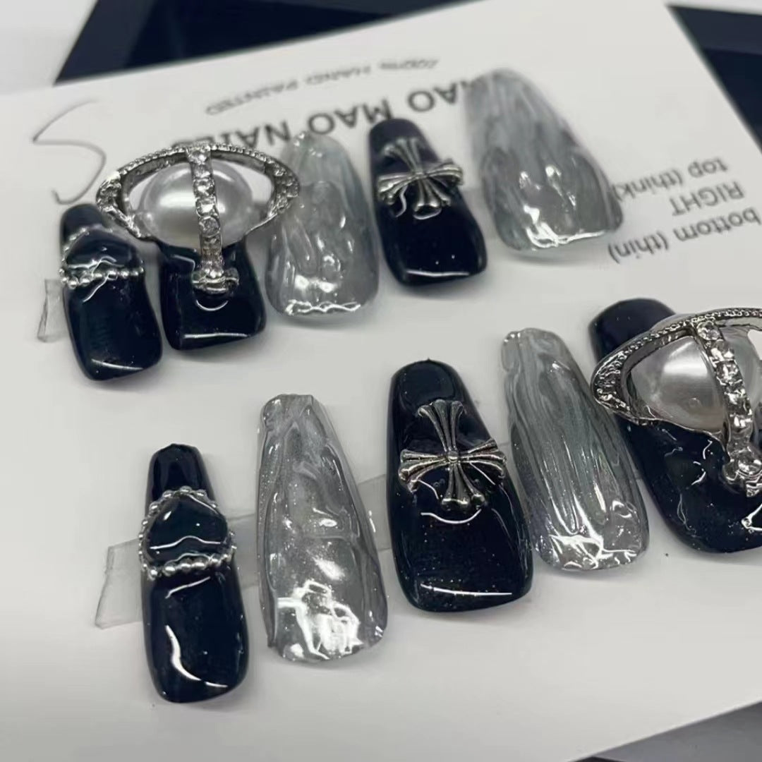 Designer: MaoMao.Handmade Nail Designs Press on Nails DIY Nail Art for woman girl