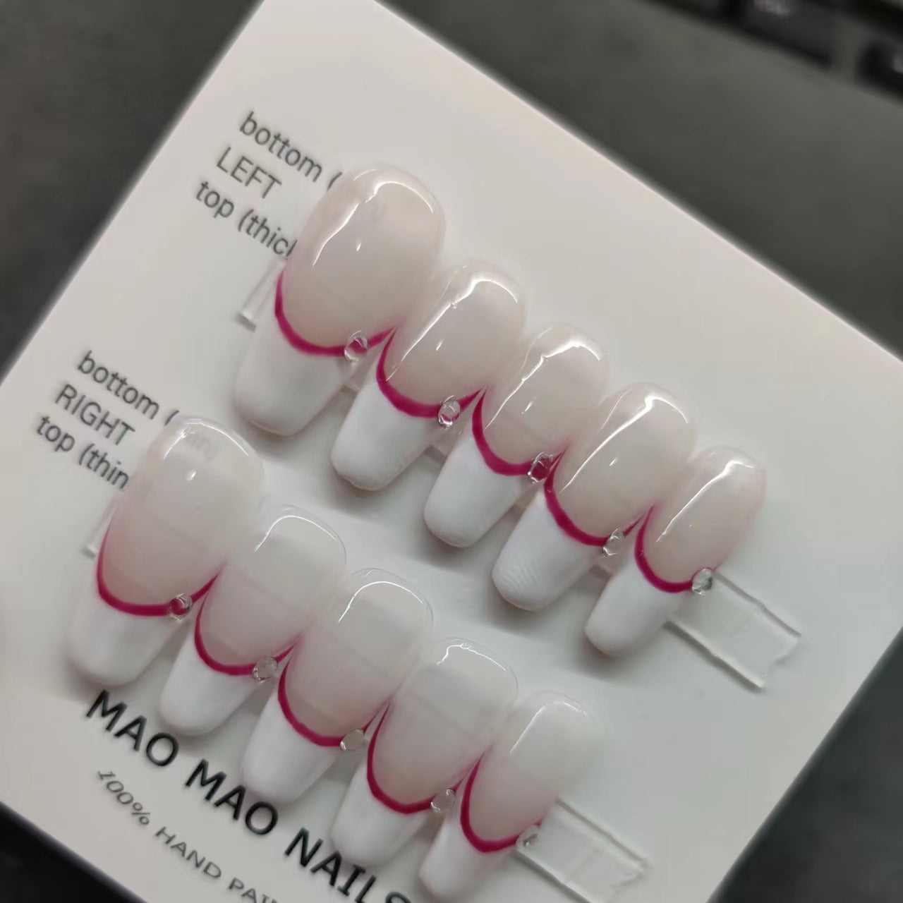 Designer: MaoMao.Handmade Nail Designs Press on Nails DIY Nail Art for woman girl