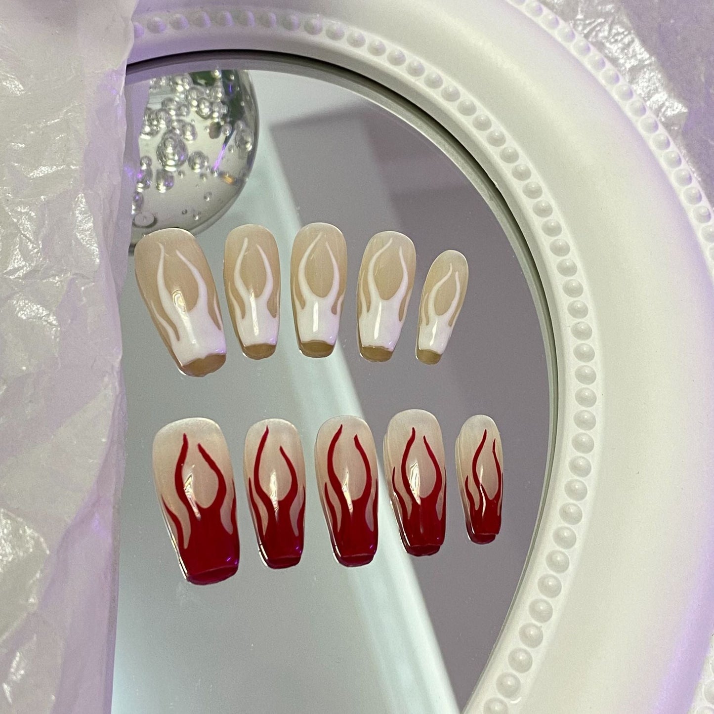 Designer: MaoMao.Handmade Nail Designs Press on Nails DIY Nail Art for woman girl