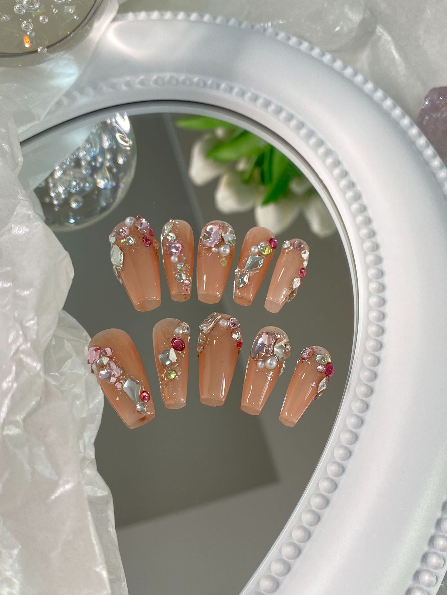 Designer: MaoMao.Handmade Nail Designs Press on Nails DIY Nail Art for woman girl