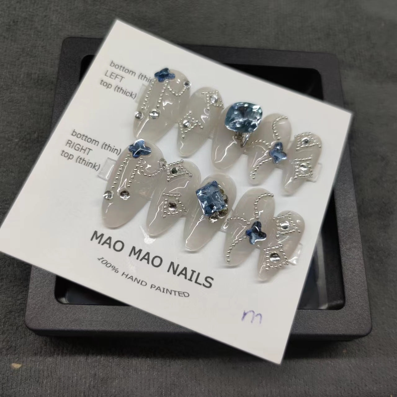 Designer: MaoMao.Handmade Nail Designs Press on Nails DIY Nail Art for woman girl