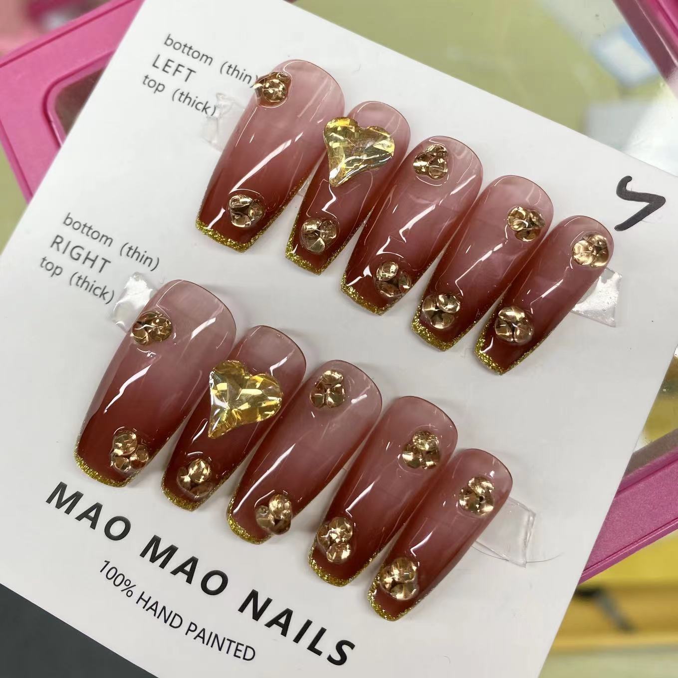 Designer: MaoMao.Handmade Nail Designs Press on Nails DIY Nail Art for woman girl