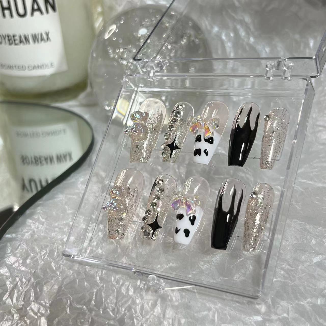 Designer: MaoMao.Handmade Nail Designs Press on Nails DIY Nail Art for woman girl