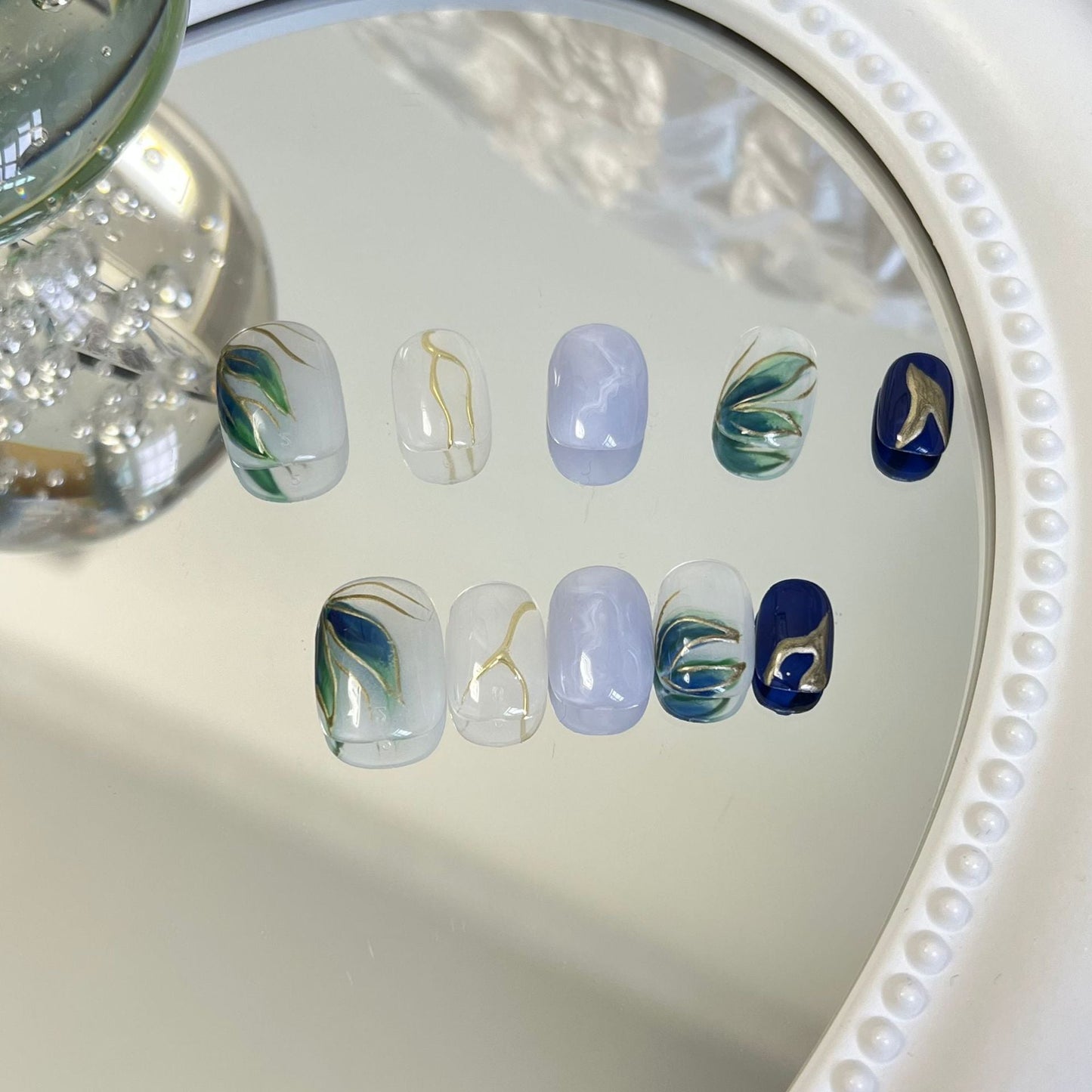 Designer: MaoMao.Handmade Nail Designs Press on Nails DIY Nail Art for woman girl