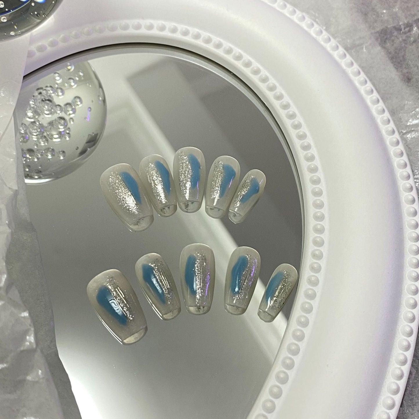 Designer: MaoMao.Handmade Nail Designs Press on Nails DIY Nail Art for woman girl