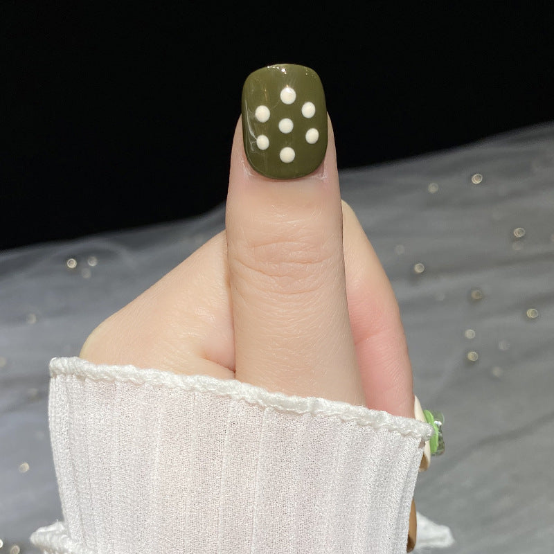 Designer: HuaHua.Handmade nails Press on Nails DIY Nail Art for woman girl Short Square Cartoon