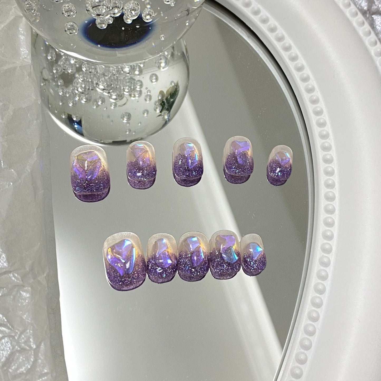 Designer: MaoMao.Handmade Nail Designs Press on Nails DIY Nail Art for woman girl