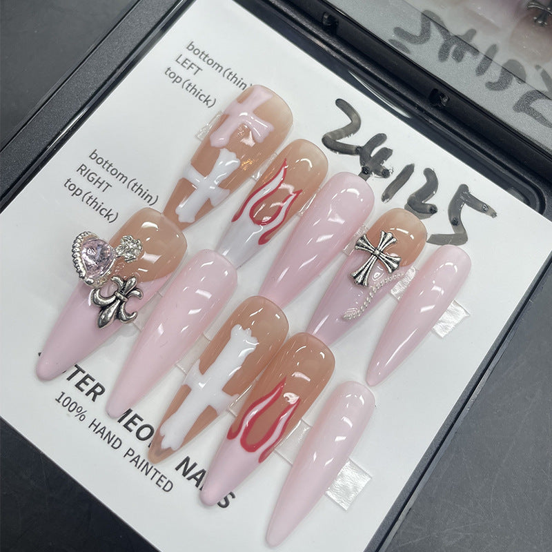 Designer: MeowMeow.Handmade Nail Designs Press on Nails DIY Nail Art for woman girl