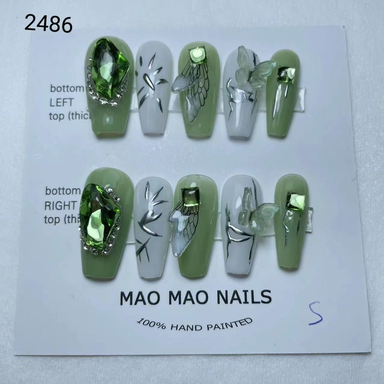 Designer: MaoMao.Handmade Nail Designs Press on Nails DIY Nail Art for woman girl