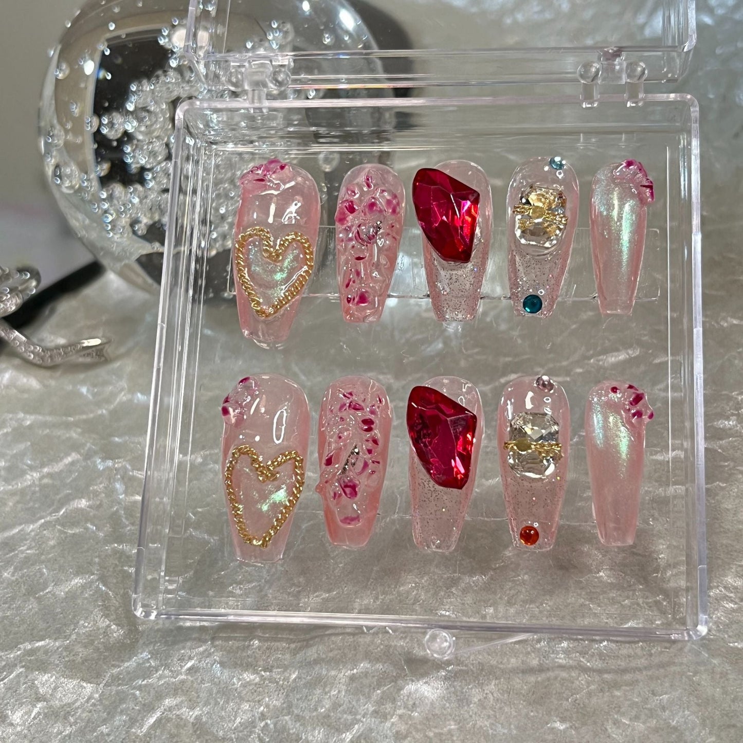 Designer: MaoMao.Handmade Nail Designs Press on Nails DIY Nail Art for woman girl