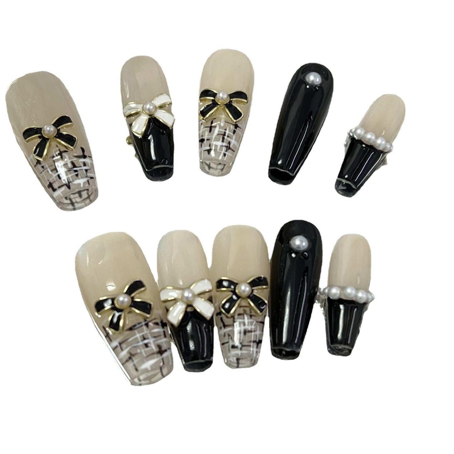 Designer: MeowMeow.Handmade Nail Designs Press on Nails DIY Nail Art for woman girl