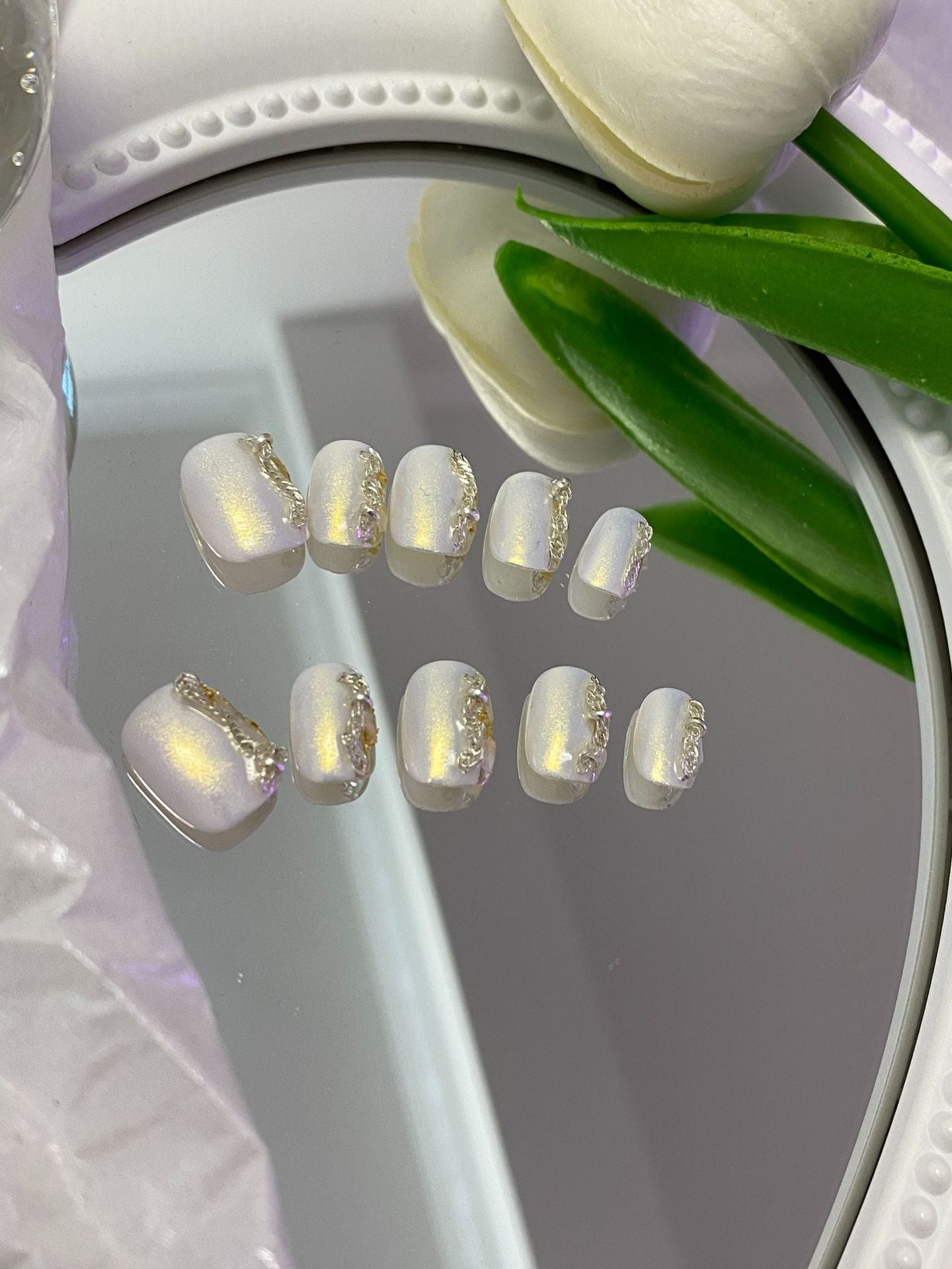 Designer: MaoMao.Handmade Nail Designs Press on Nails DIY Nail Art for woman girl