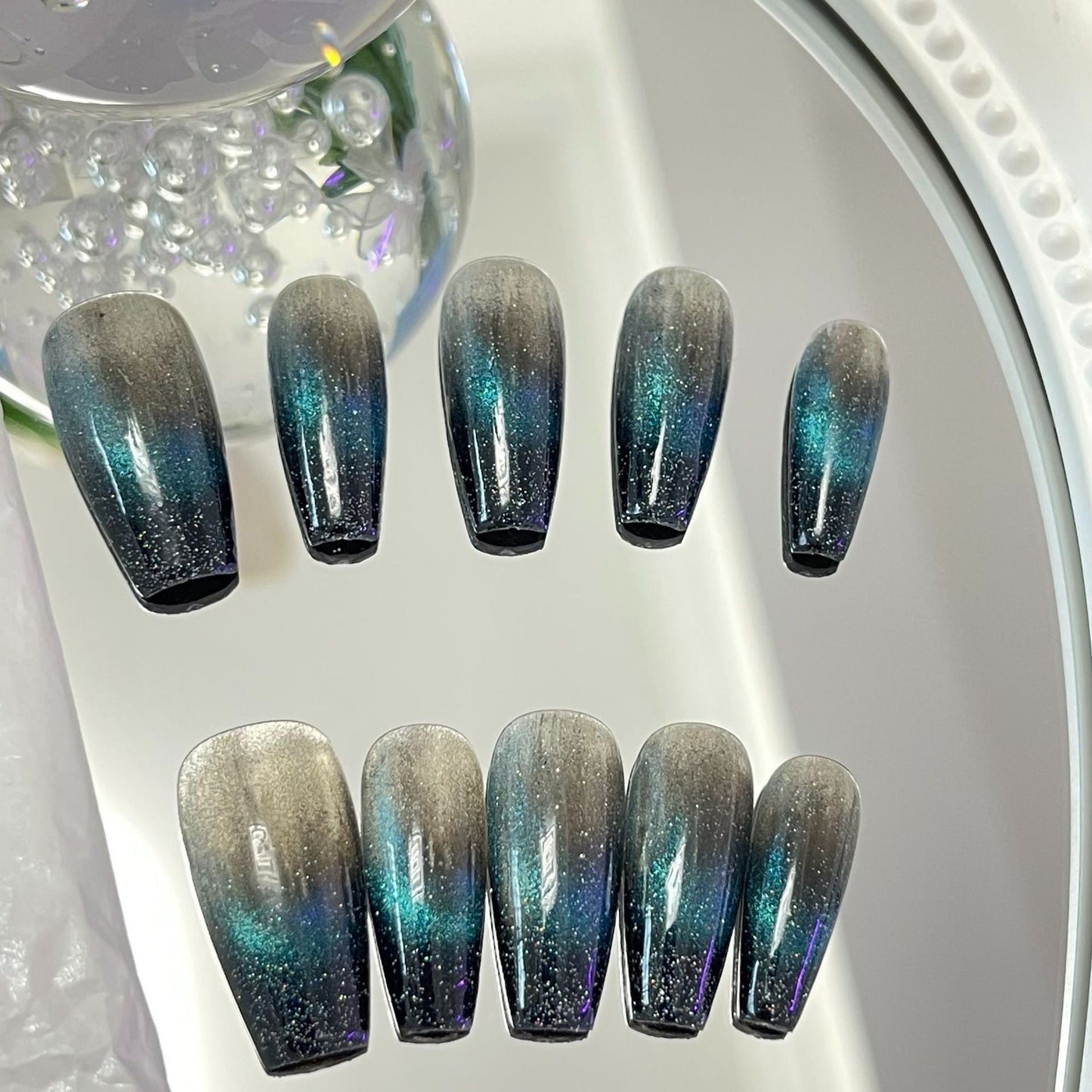 Designer: MaoMao.Handmade Nail Designs Press on Nails DIY Nail Art for woman girl
