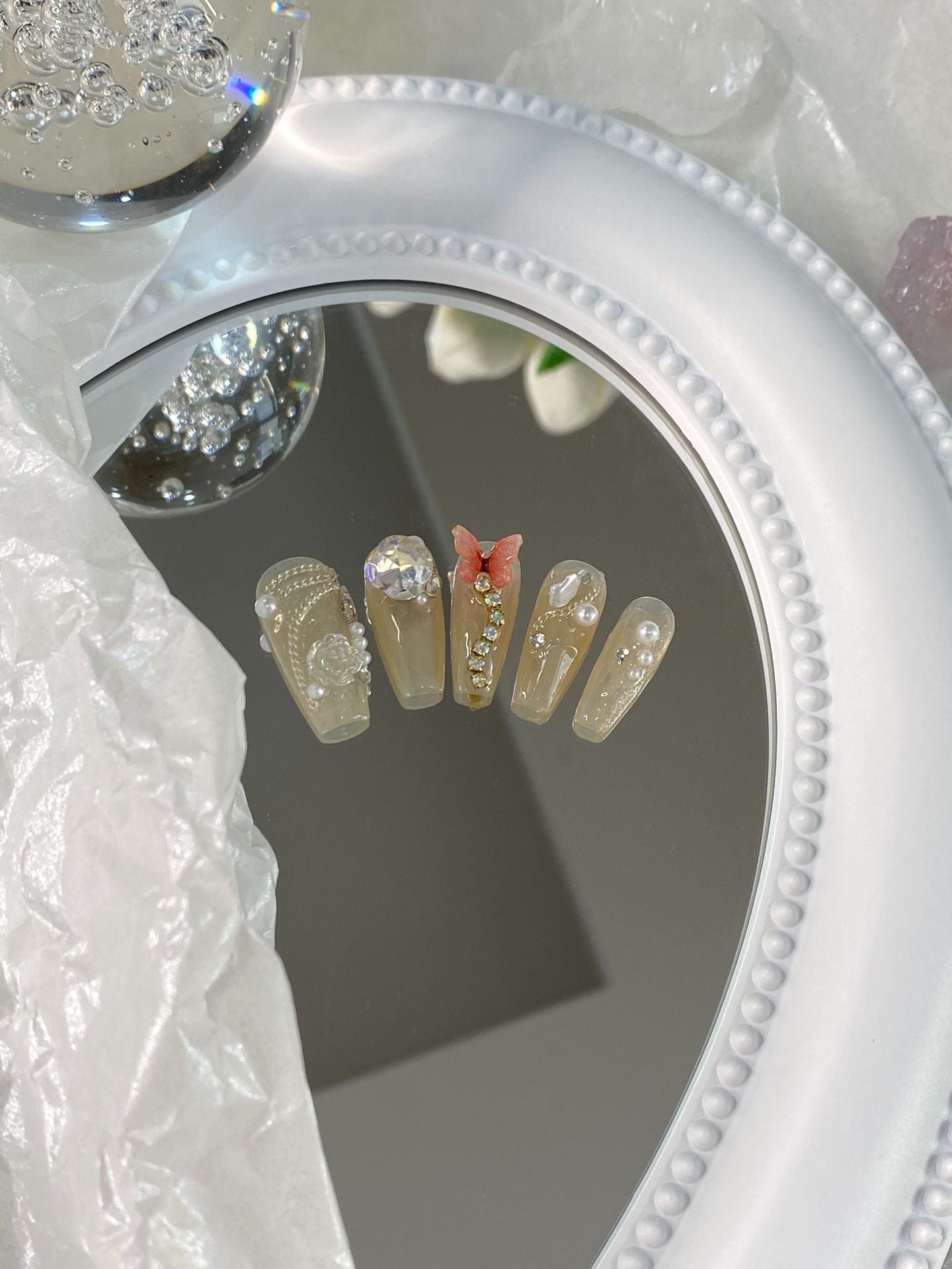 Designer: MaoMao.Handmade Nail Designs Press on Nails DIY Nail Art for woman girl