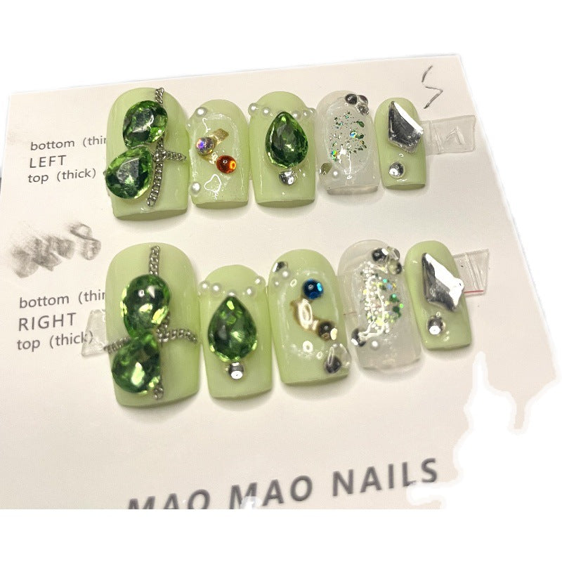 Designer: MaoMao.Handmade Nail Designs Press on Nails DIY Nail Art for woman girl