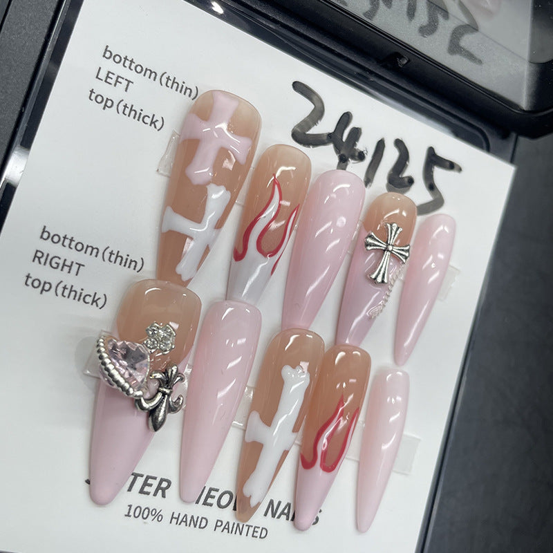 Designer: MeowMeow.Handmade Nail Designs Press on Nails DIY Nail Art for woman girl
