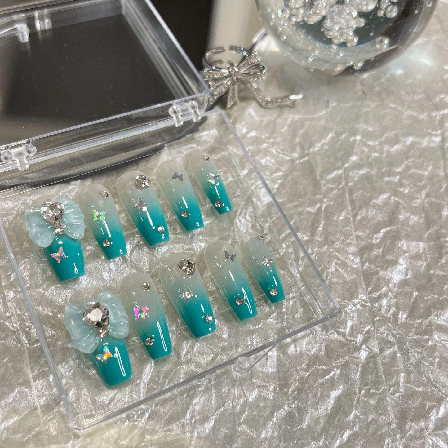 Designer: MaoMao.Handmade Nail Designs Press on Nails DIY Nail Art for woman girl