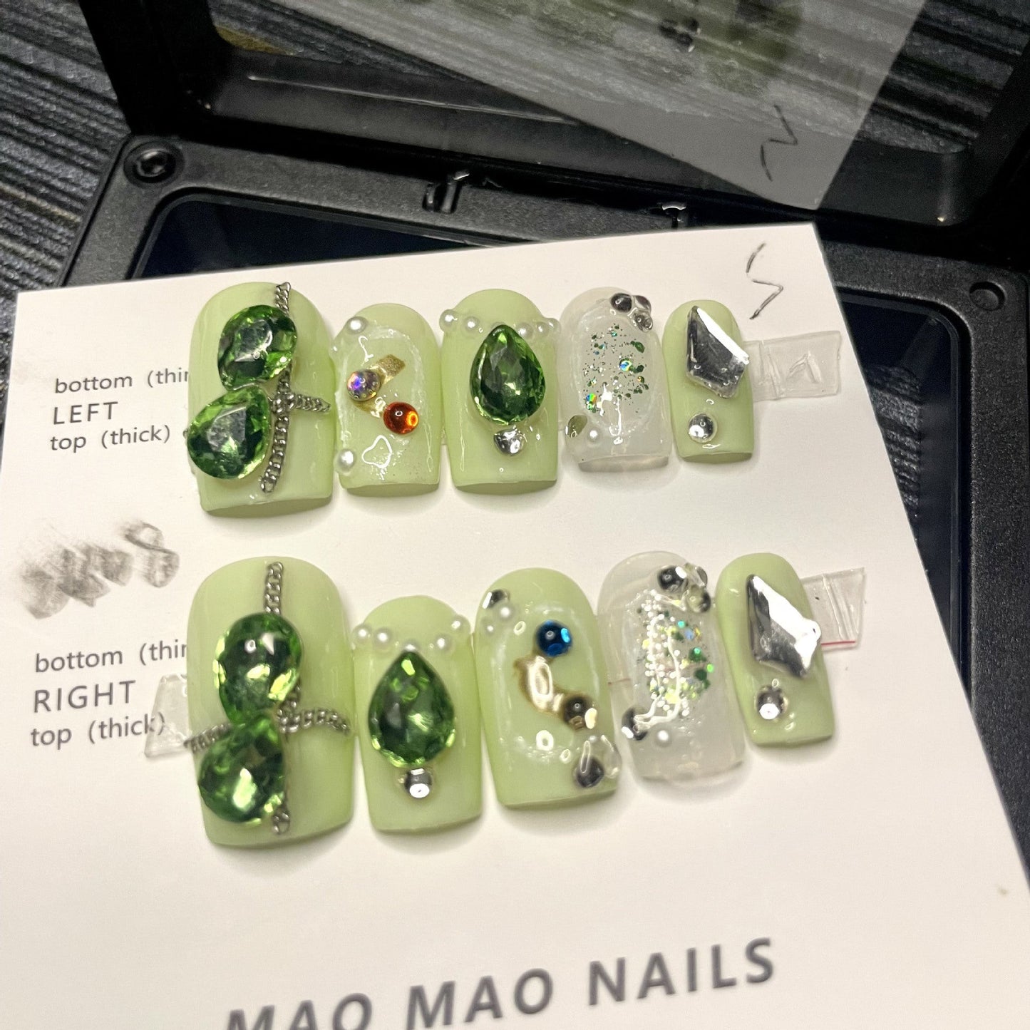 Designer: MaoMao.Handmade Nail Designs Press on Nails DIY Nail Art for woman girl