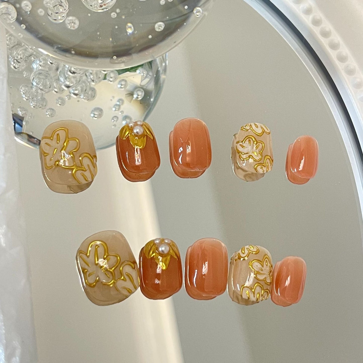 Designer: MaoMao.Handmade Nail Designs Press on Nails DIY Nail Art for woman girl