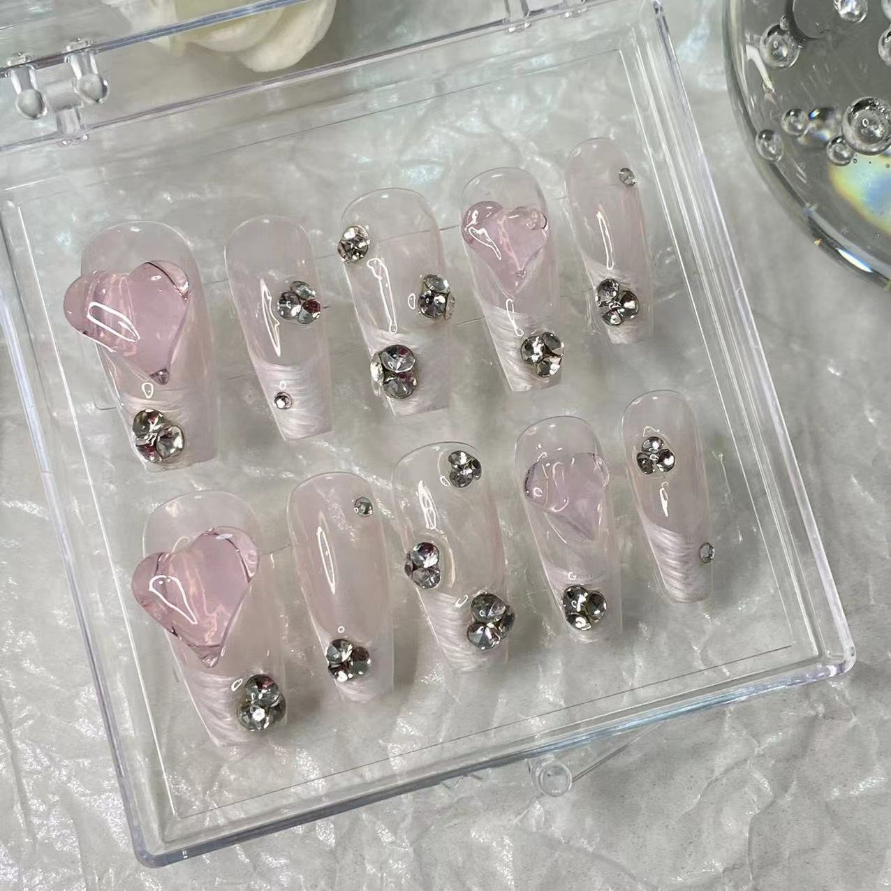 Designer: MaoMao.Handmade Nail Designs Press on Nails DIY Nail Art for woman girl