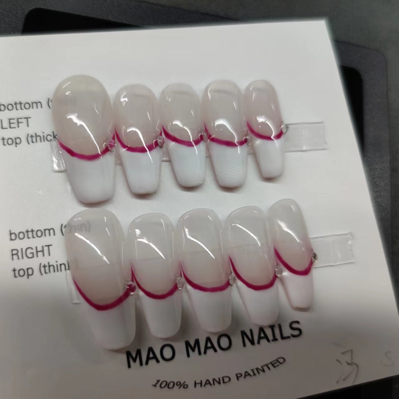 Designer: MaoMao.Handmade Nail Designs Press on Nails DIY Nail Art for woman girl