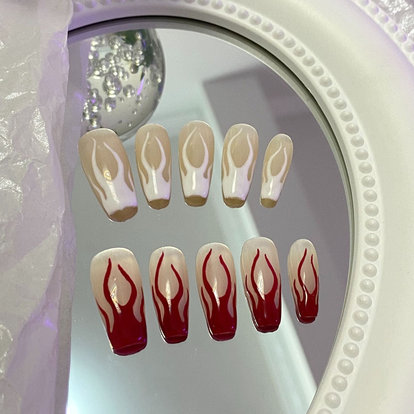 Designer: MaoMao.Handmade Nail Designs Press on Nails DIY Nail Art for woman girl