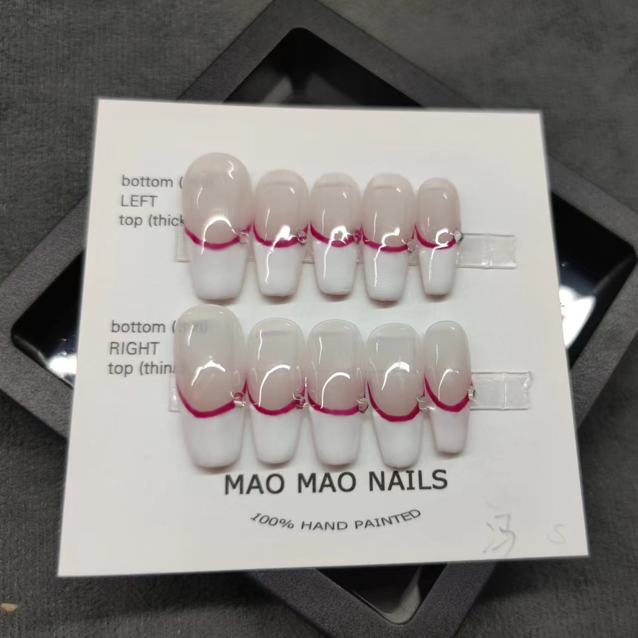 Designer: MaoMao.Handmade Nail Designs Press on Nails DIY Nail Art for woman girl