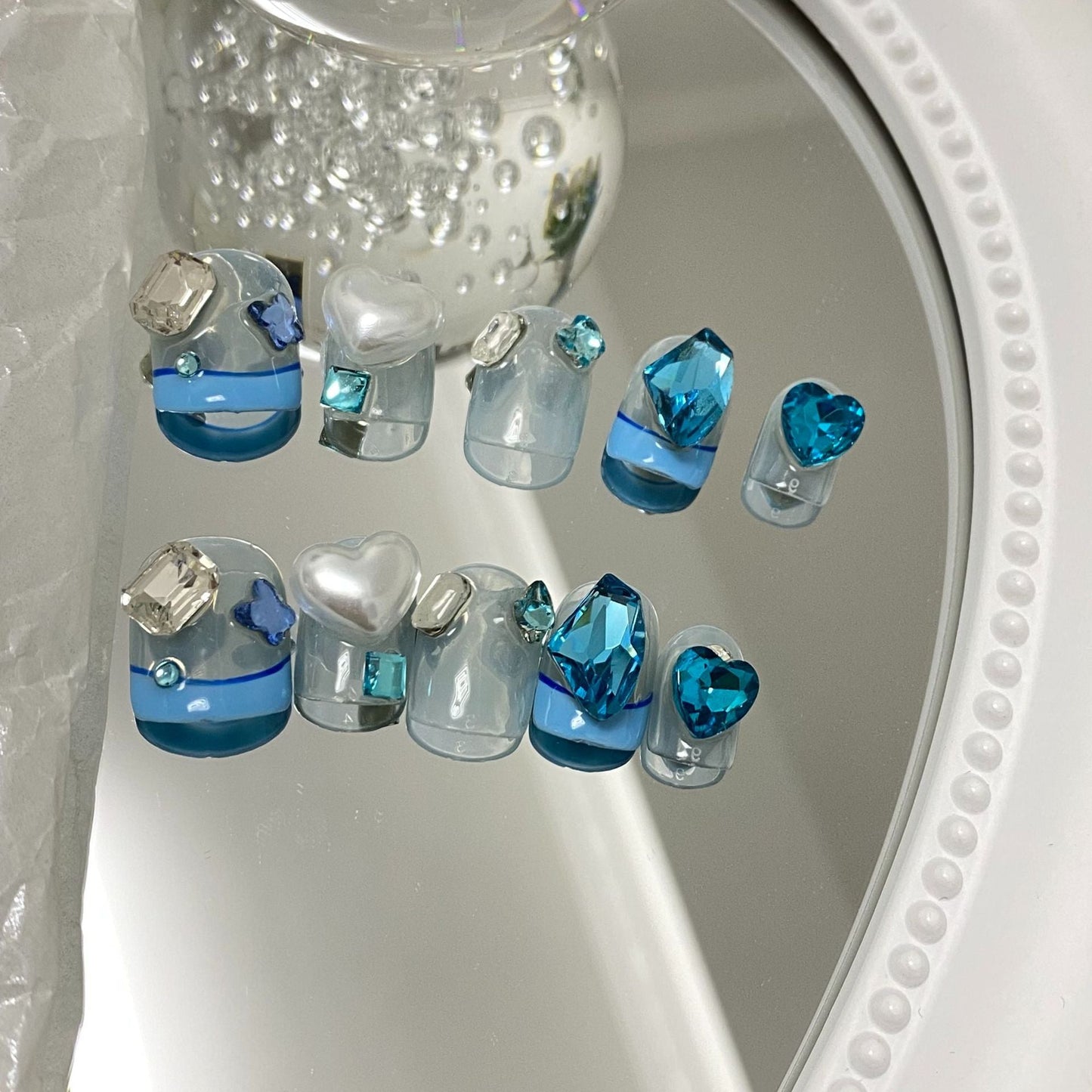 Designer: MaoMao.Handmade Nail Designs Press on Nails DIY Nail Art for woman girl