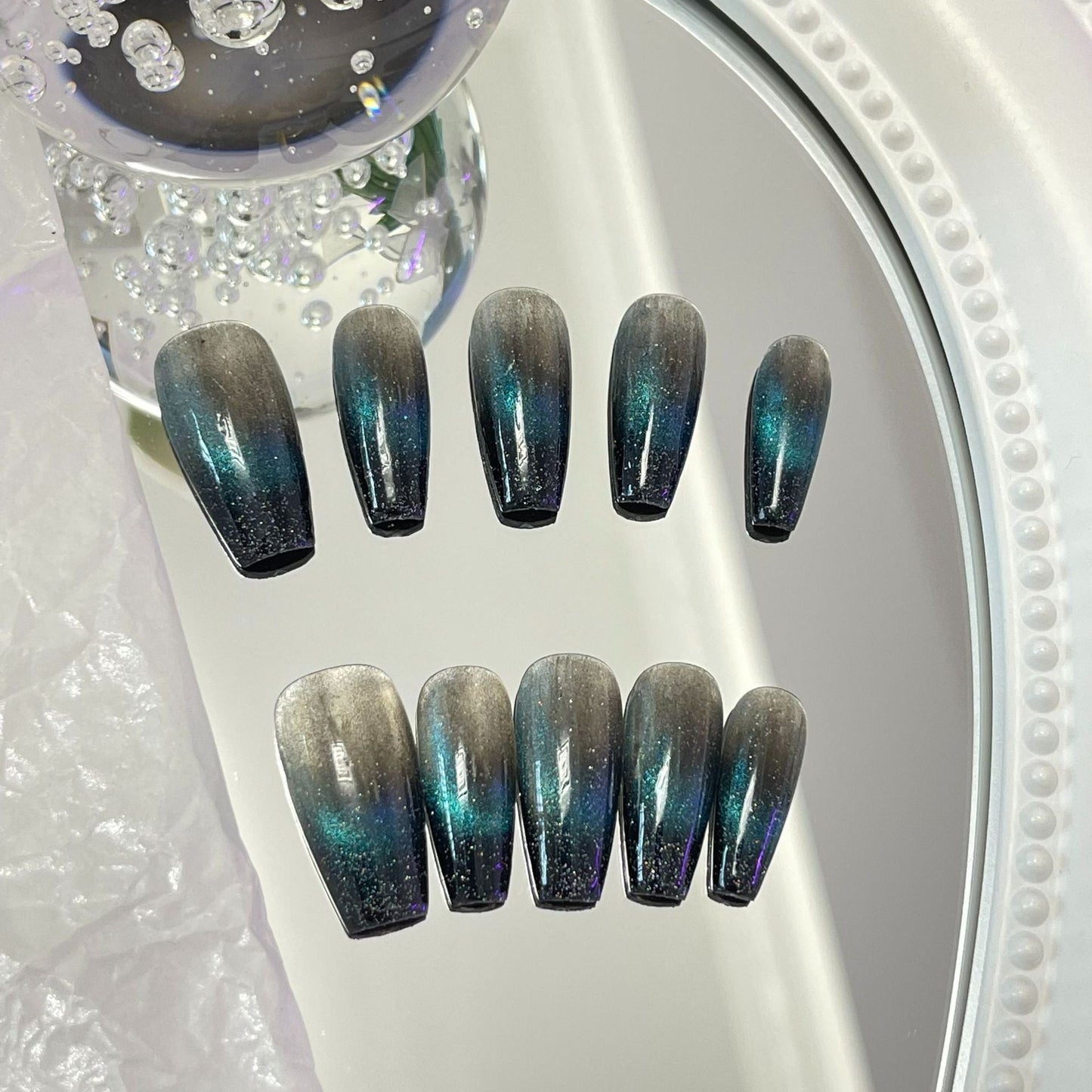 Designer: MaoMao.Handmade Nail Designs Press on Nails DIY Nail Art for woman girl