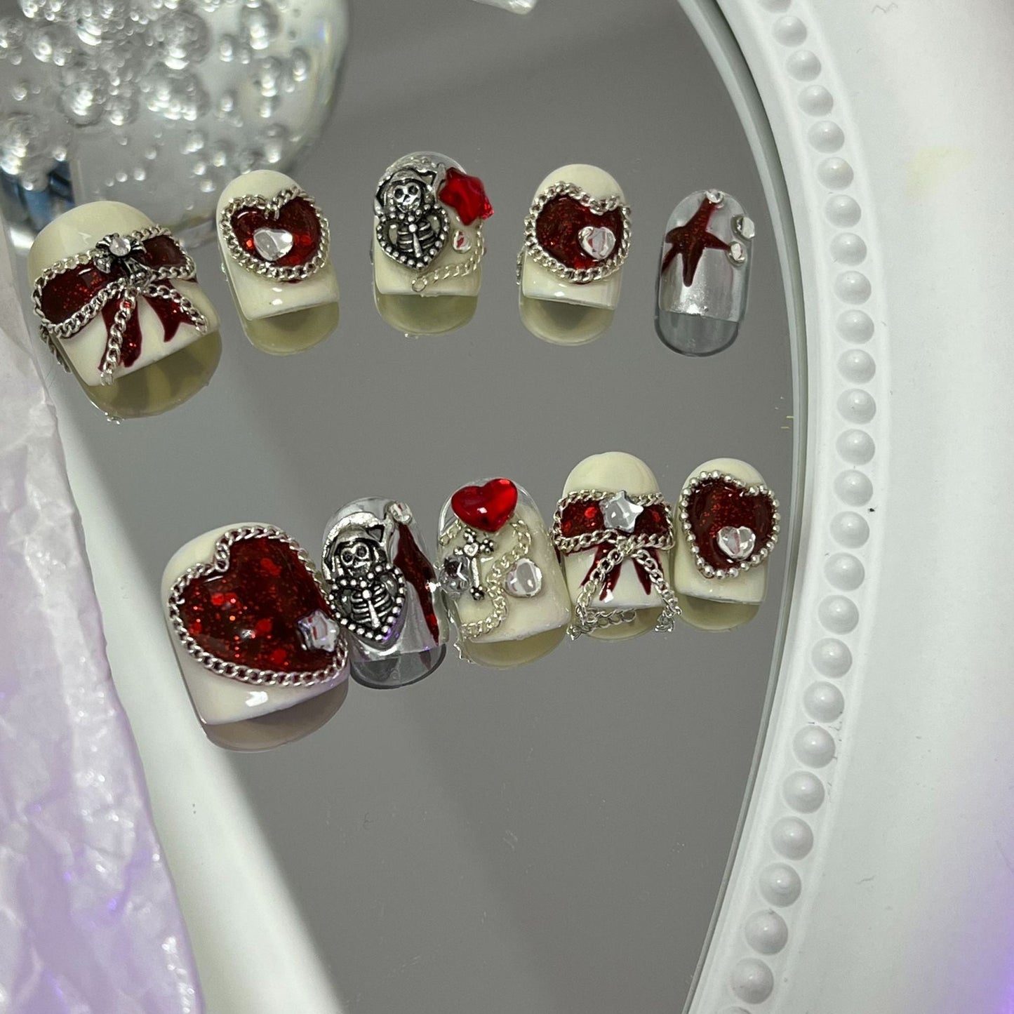 Designer: MaoMao.Handmade Nail Designs Press on Nails DIY Nail Art for woman girl