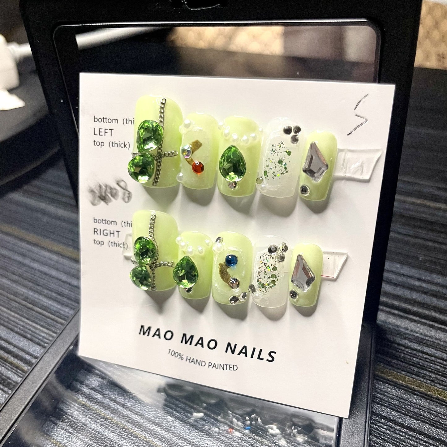 Designer: MaoMao.Handmade Nail Designs Press on Nails DIY Nail Art for woman girl