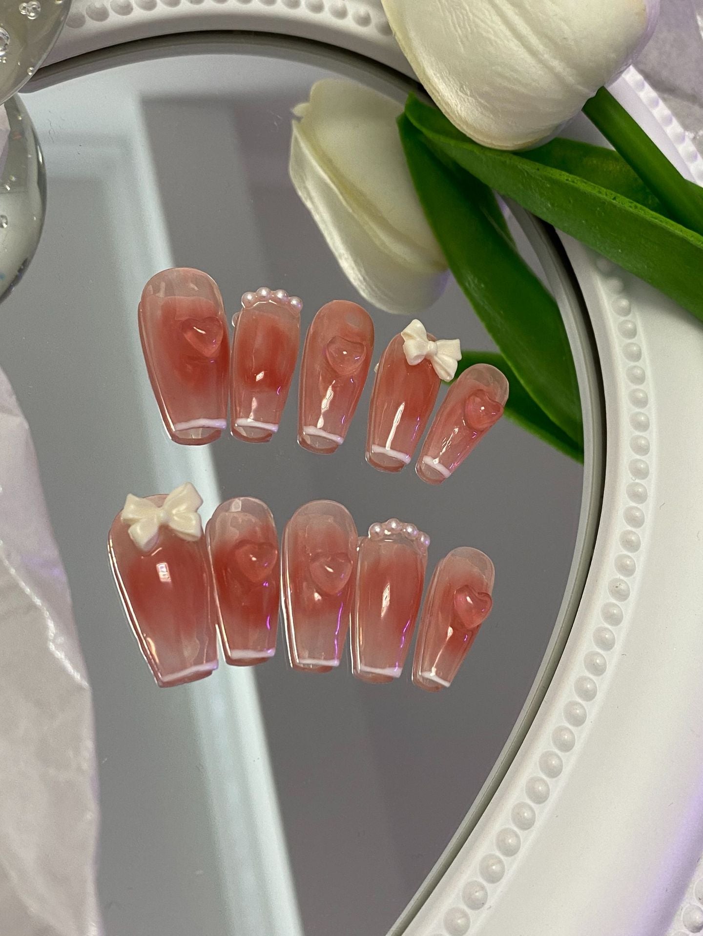 Designer: MaoMao.Handmade Nail Designs Press on Nails DIY Nail Art for woman girl