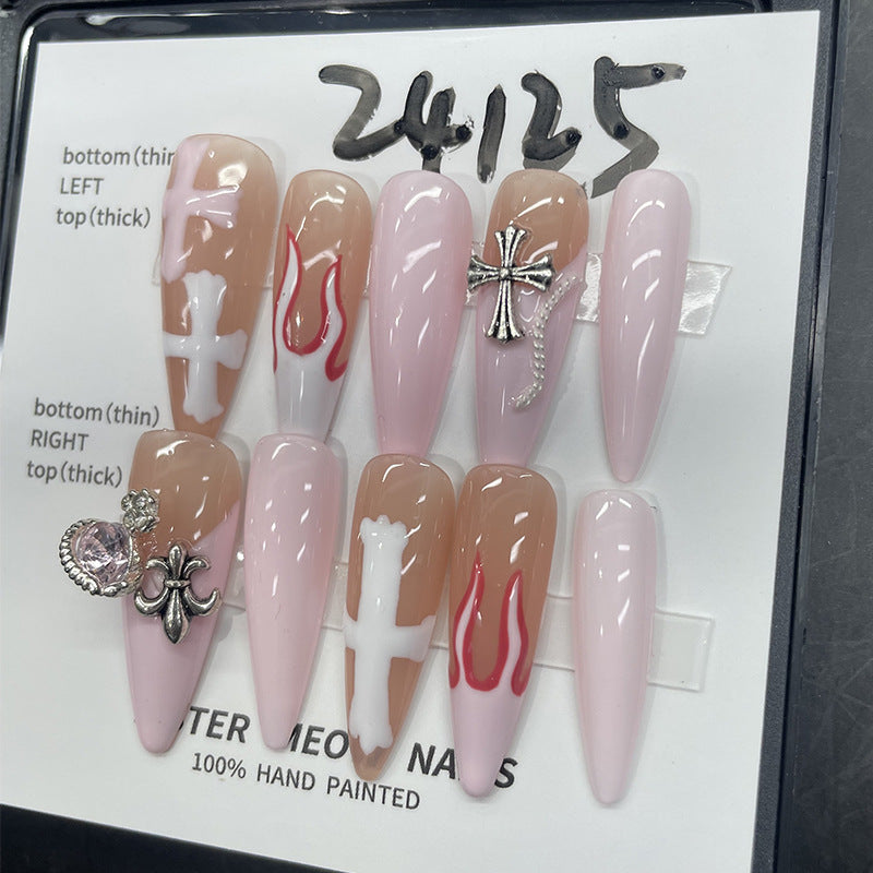 Designer: MeowMeow.Handmade Nail Designs Press on Nails DIY Nail Art for woman girl