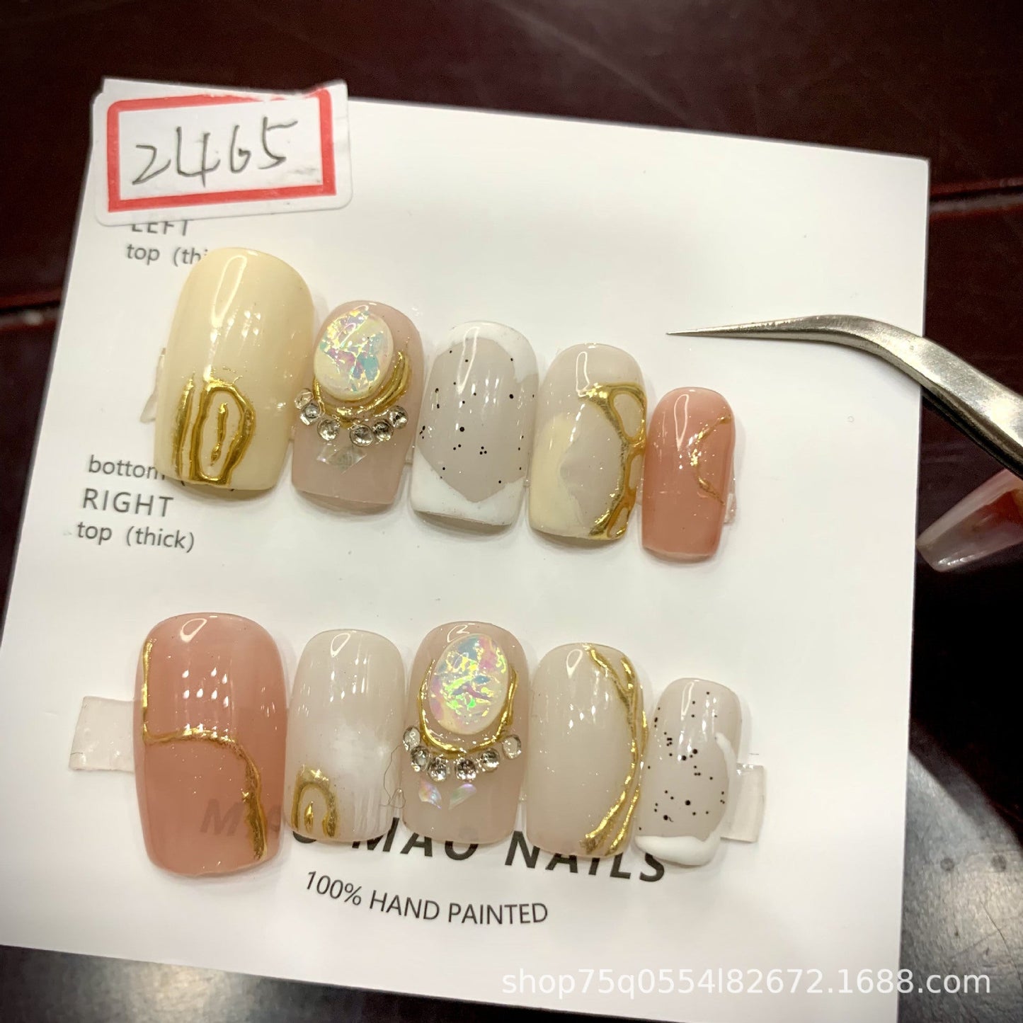 Designer: MaoMao.Handmade Nail Designs Press on Nails DIY Nail Art for woman girl