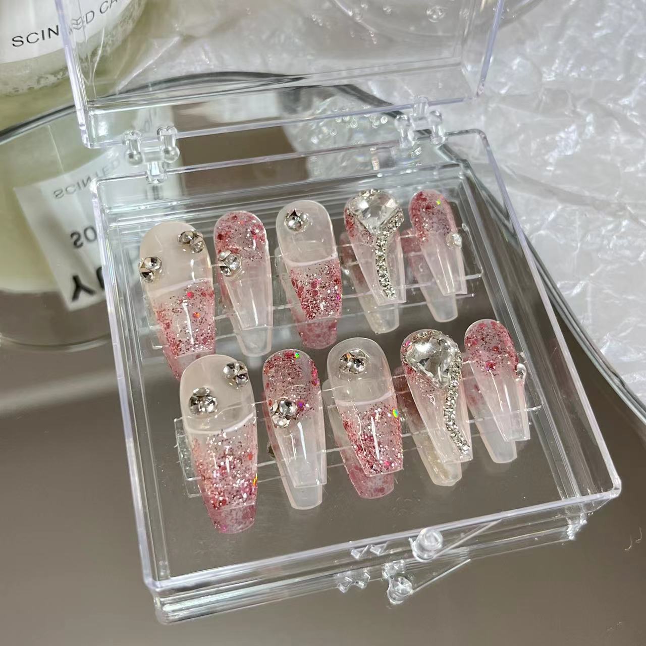 Designer: MaoMao.Handmade Nail Designs Press on Nails DIY Nail Art for woman girl