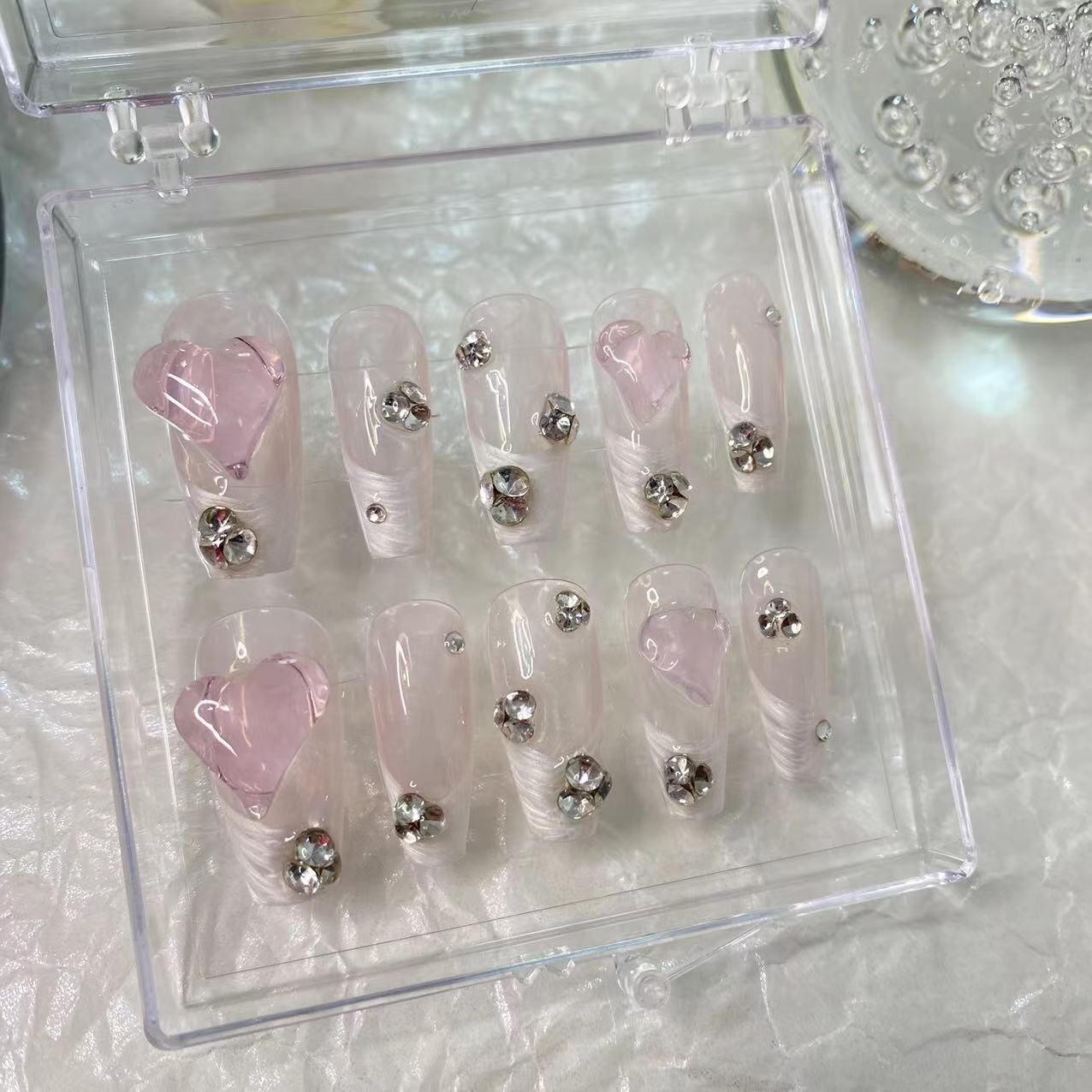 Designer: MaoMao.Handmade Nail Designs Press on Nails DIY Nail Art for woman girl