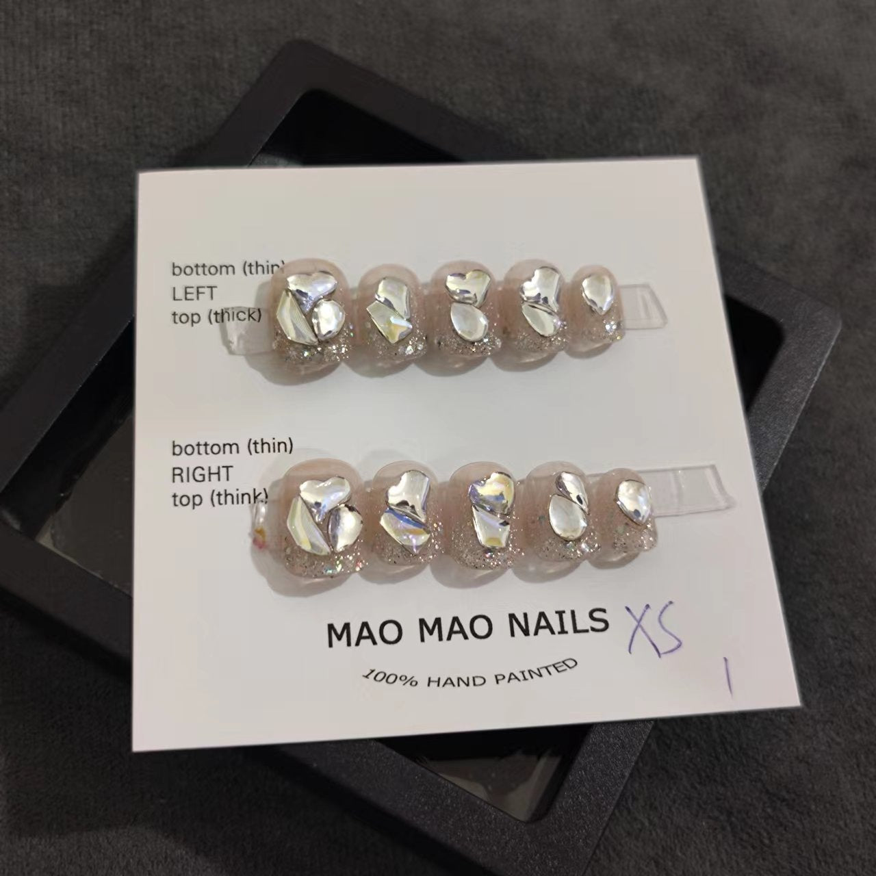 Designer: MaoMao.Handmade Nail Designs Press on Nails DIY Nail Art for woman girl