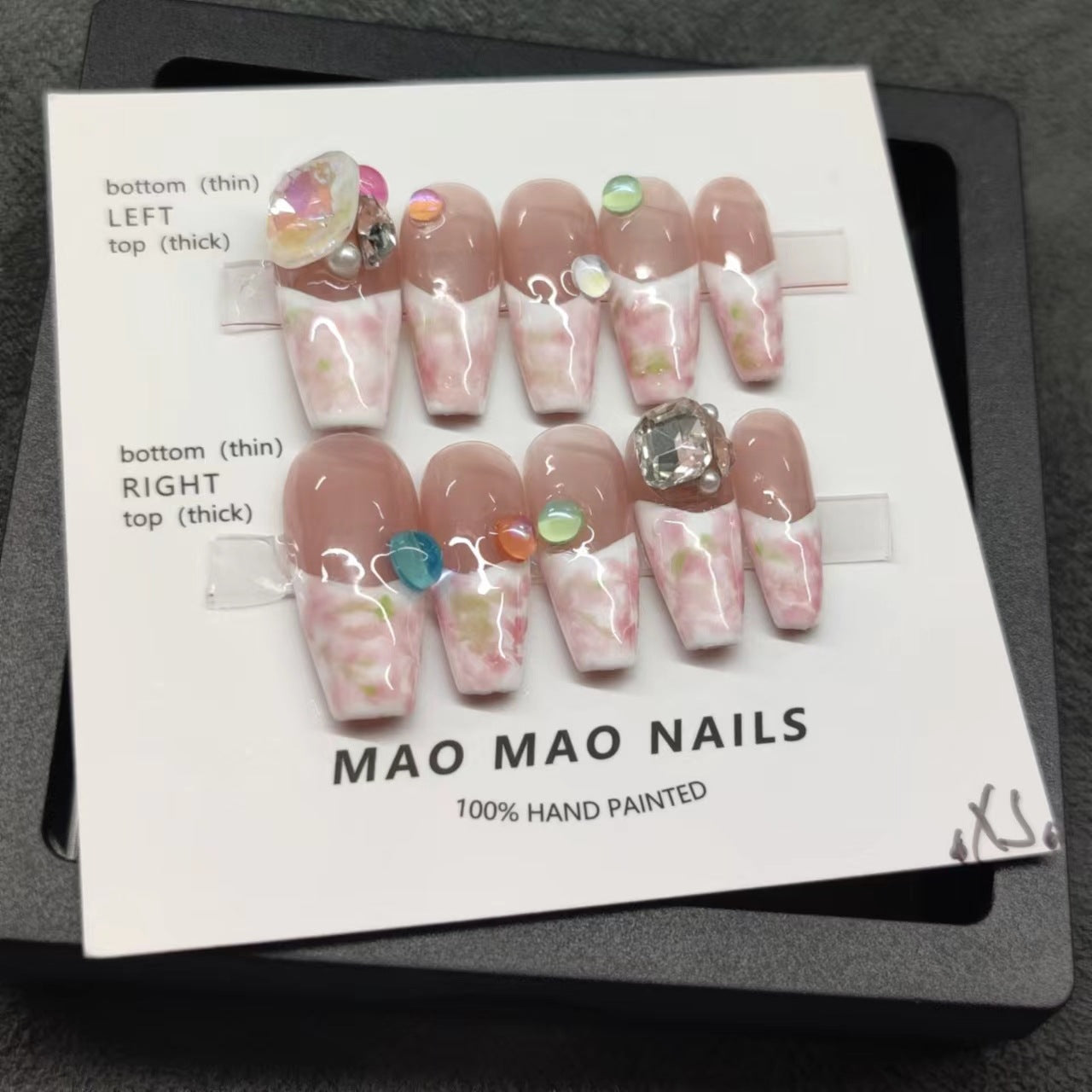 Designer: MaoMao.Handmade Nail Designs Press on Nails DIY Nail Art for woman girl