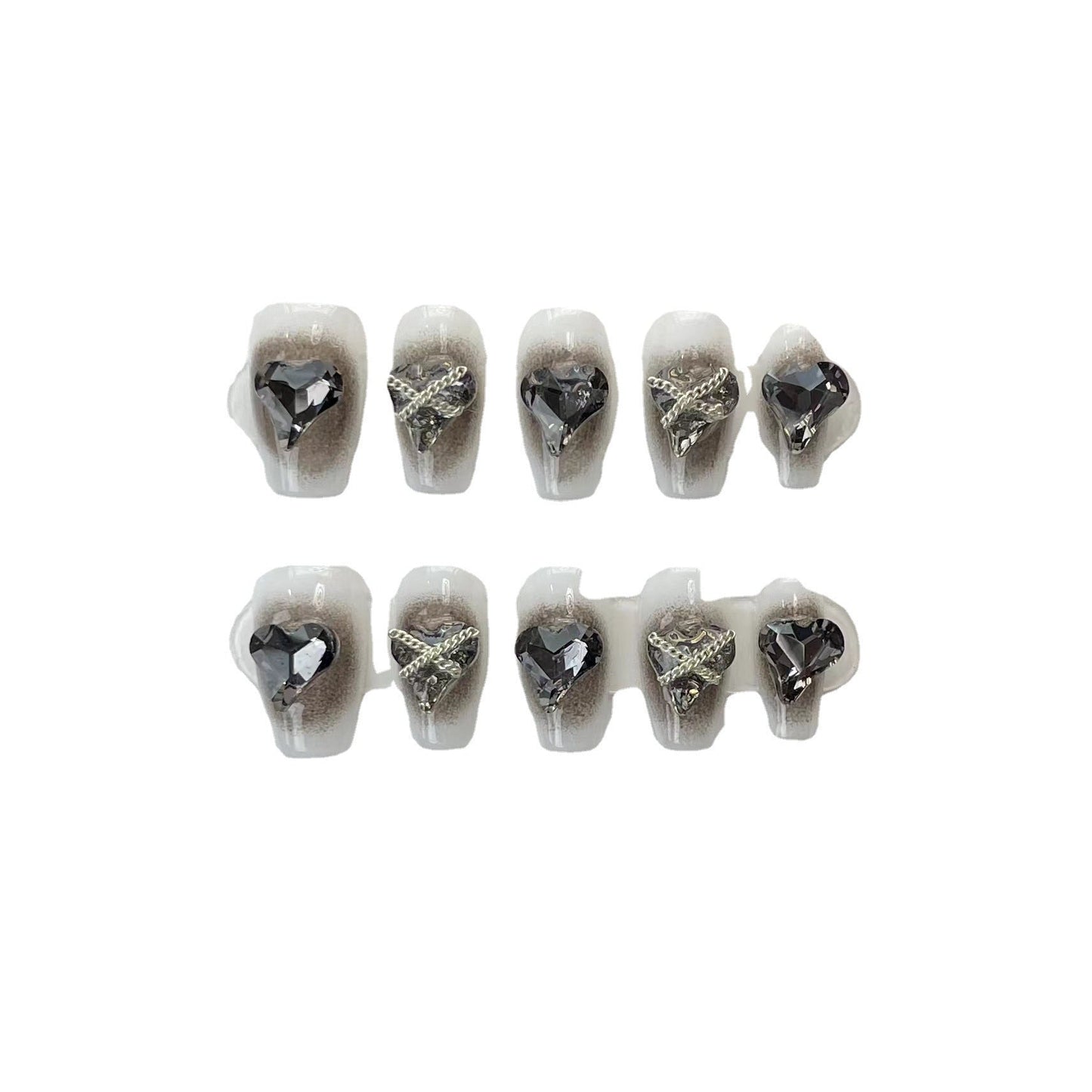 Designer: ManMan Handmade nails Press on Nails DIY Nail Art for woman girl Long Coffin