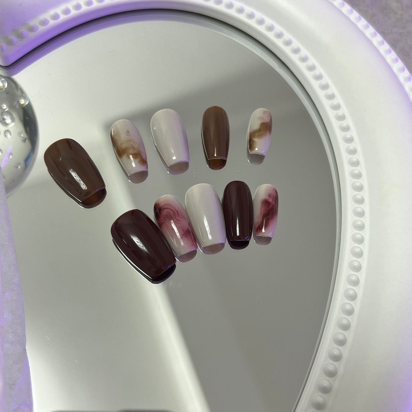 Designer: MaoMao.Handmade Nail Designs Press on Nails DIY Nail Art for woman girl