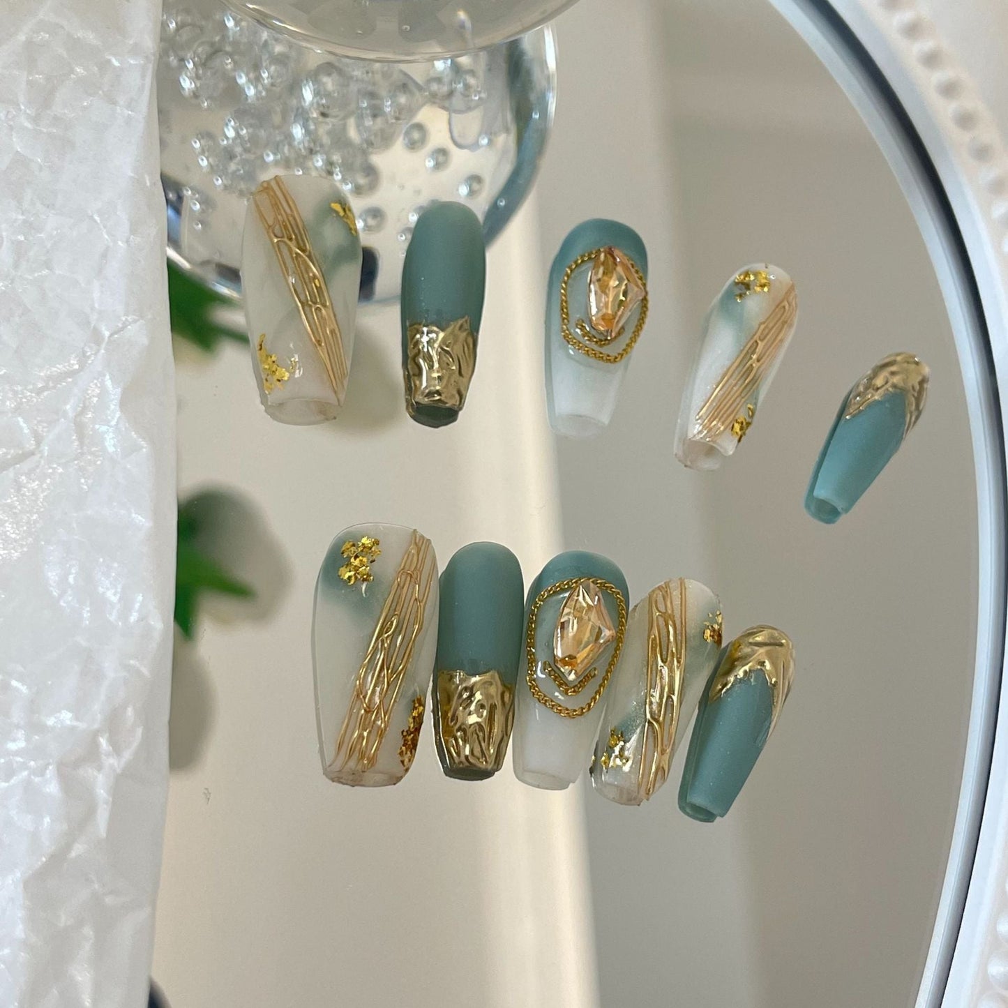 Designer: MaoMao.Handmade Nail Designs Press on Nails DIY Nail Art for woman girl