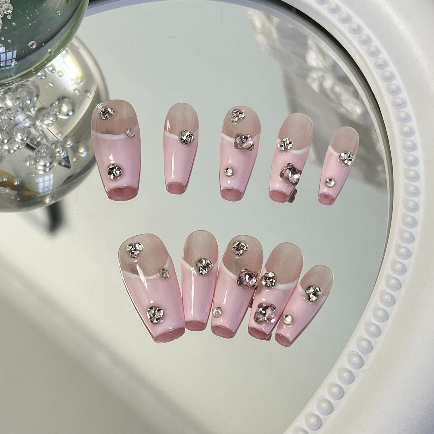 Designer: MaoMao.Handmade Nail Designs Press on Nails DIY Nail Art for woman girl
