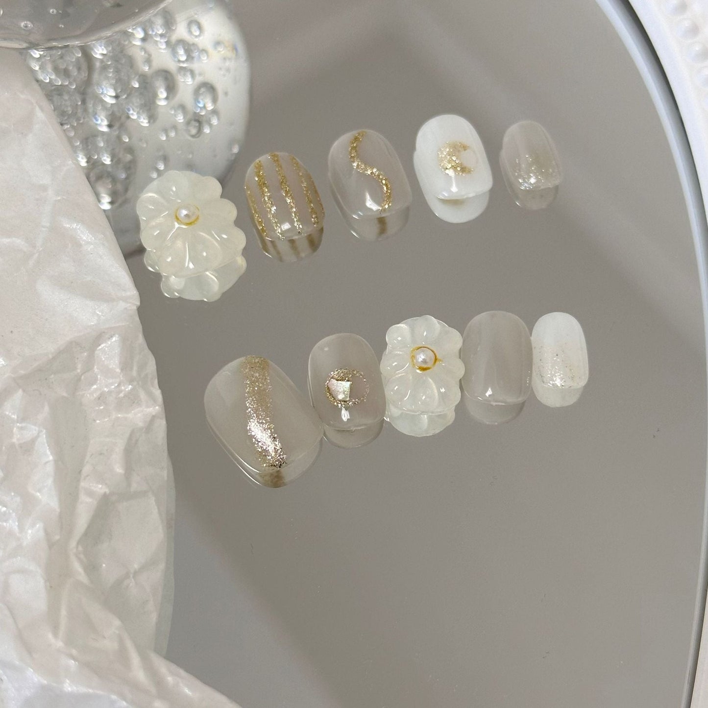 Designer: MaoMao.Handmade Nail Designs Press on Nails DIY Nail Art for woman girl
