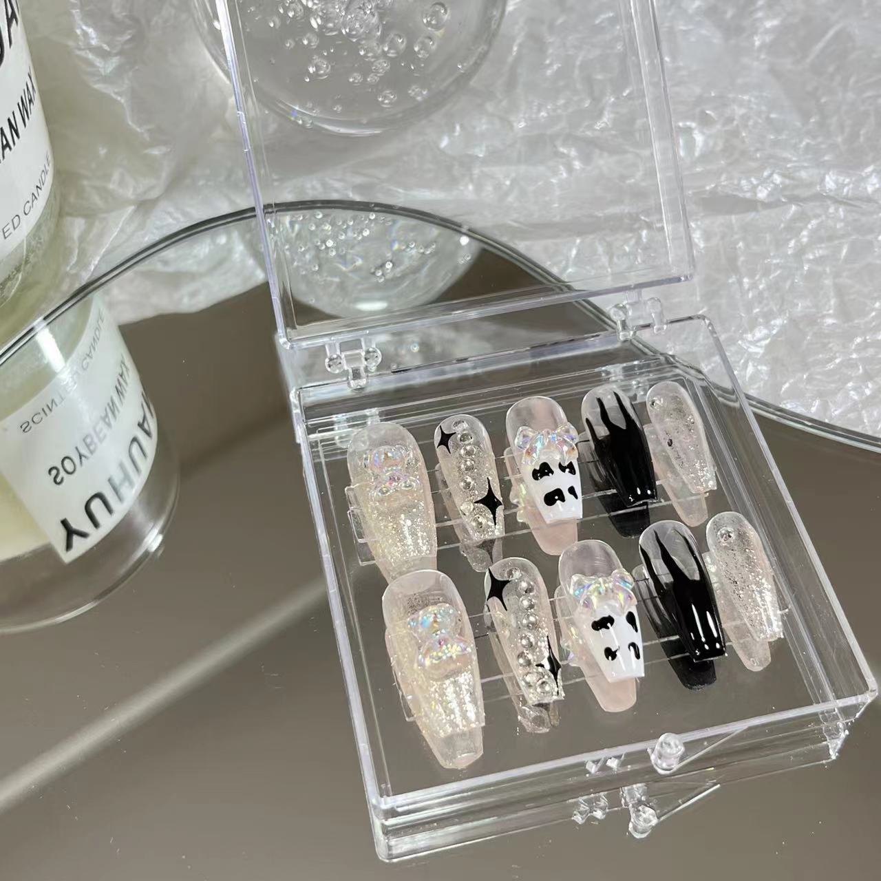 Designer: MaoMao.Handmade Nail Designs Press on Nails DIY Nail Art for woman girl