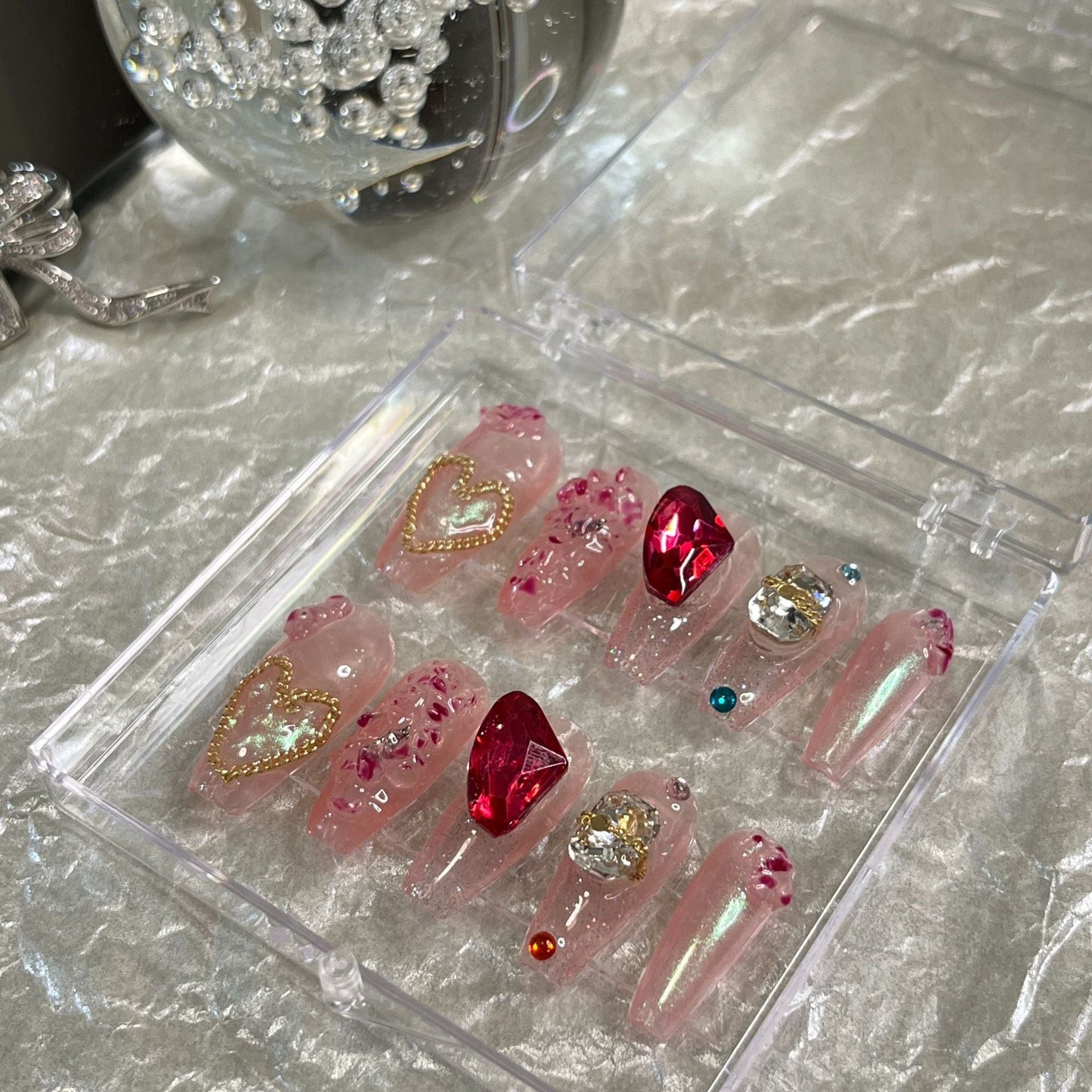 Designer: MaoMao.Handmade Nail Designs Press on Nails DIY Nail Art for woman girl