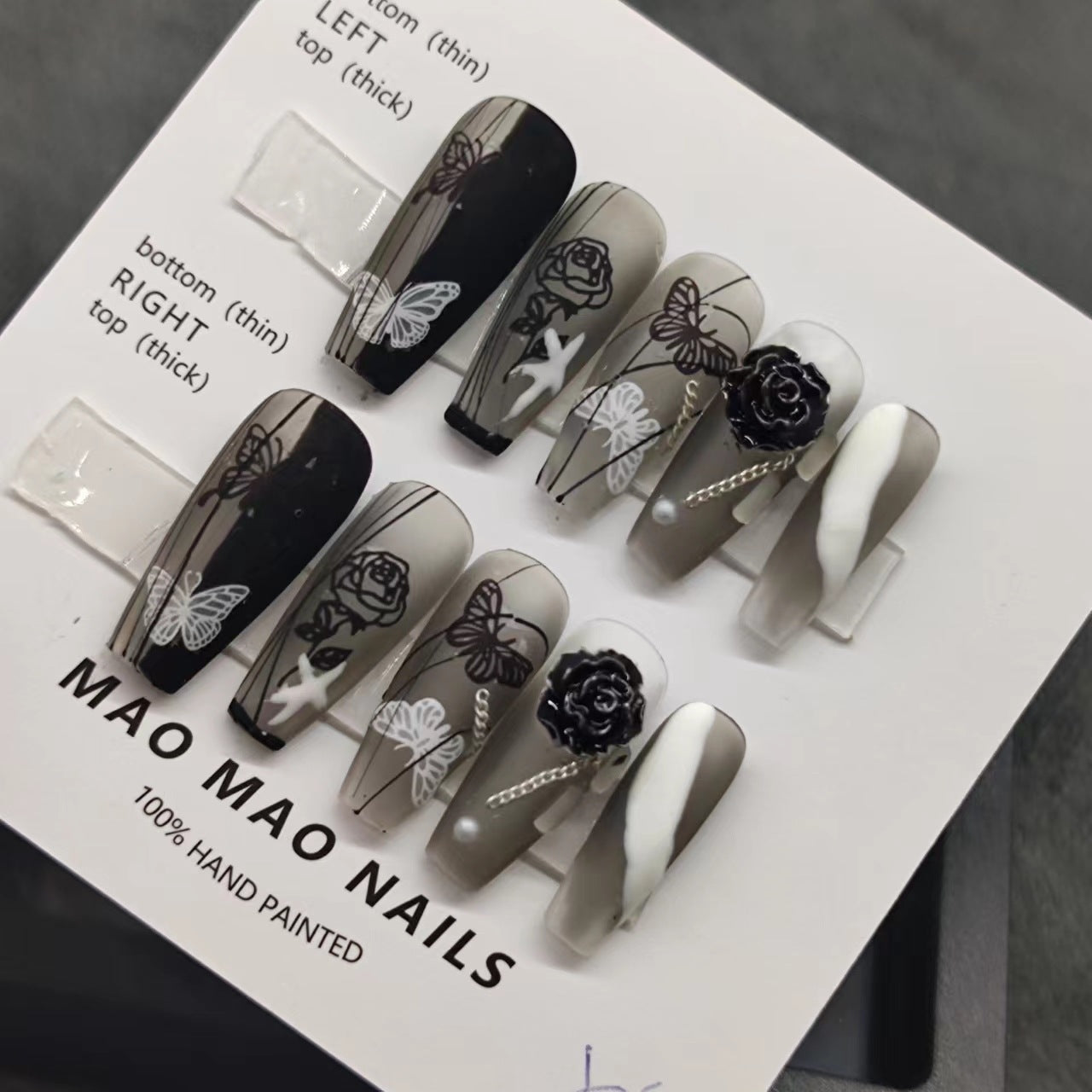 Designer: MaoMao.Handmade Nail Designs Press on Nails DIY Nail Art for woman girl