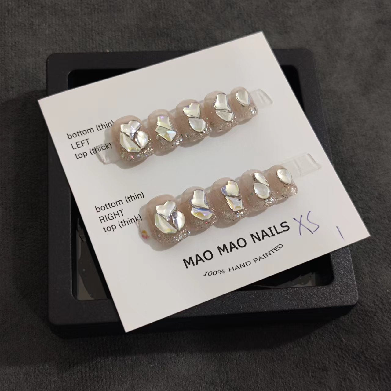 Designer: MaoMao.Handmade Nail Designs Press on Nails DIY Nail Art for woman girl