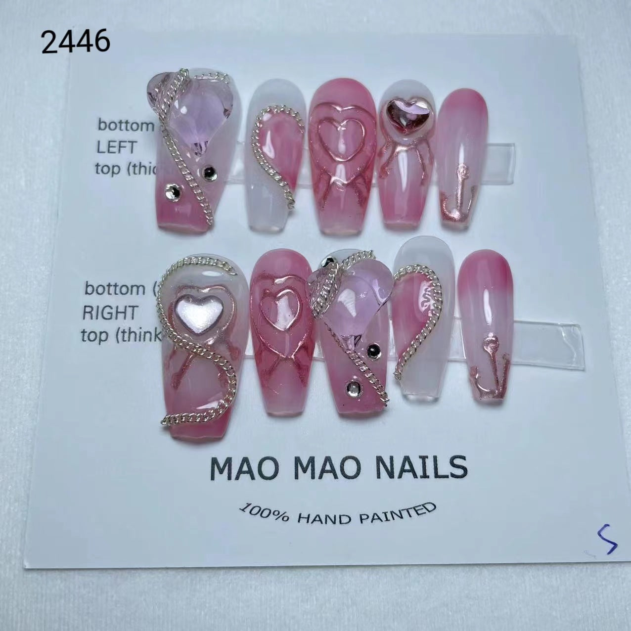 Designer: MaoMao.Handmade Nail Designs Press on Nails DIY Nail Art for woman girl